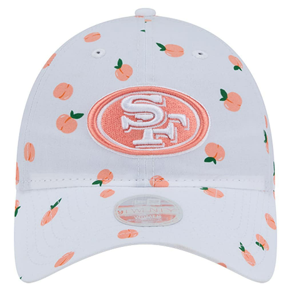 San Francisco 49ers New Era Women's Fruit Pattern 9TWENTY Adjustable Hat - White on sale
