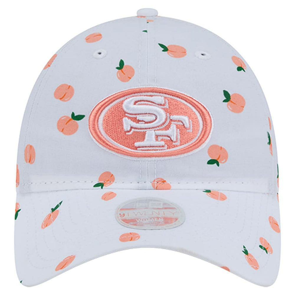 San Francisco 49ers New Era Women's Fruit Pattern 9TWENTY Adjustable Hat - White on sale