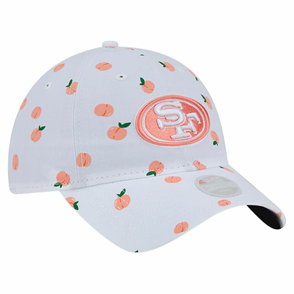 San Francisco 49ers New Era Women's Fruit Pattern 9TWENTY Adjustable Hat - White on sale