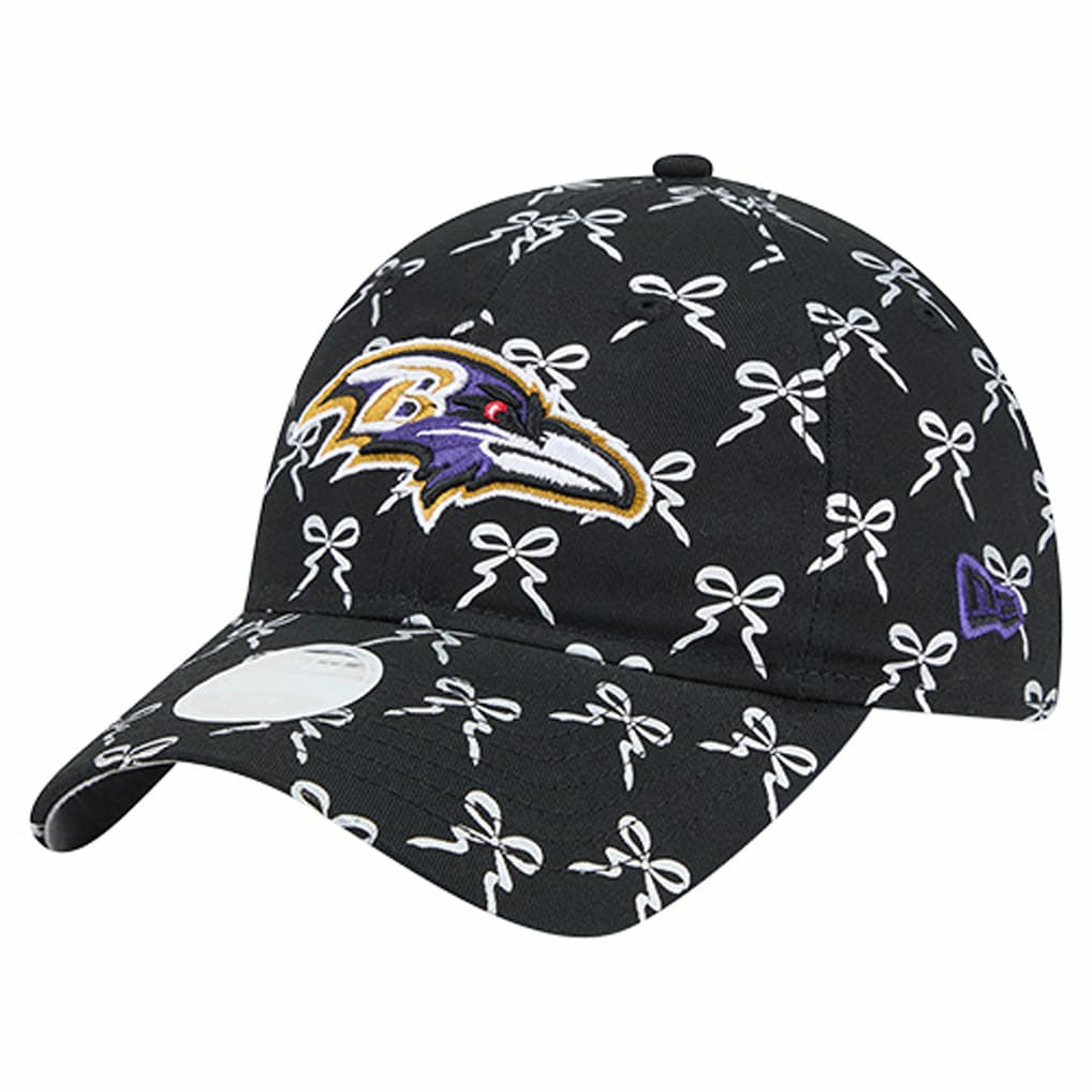 Baltimore Ravens New Era Women's Ribbon 9TWENTY Adjustable Hat - Black discount