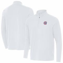 Chicago Cubs Antigua Alternate Logo Intent Quarter-Zip Pullover - White