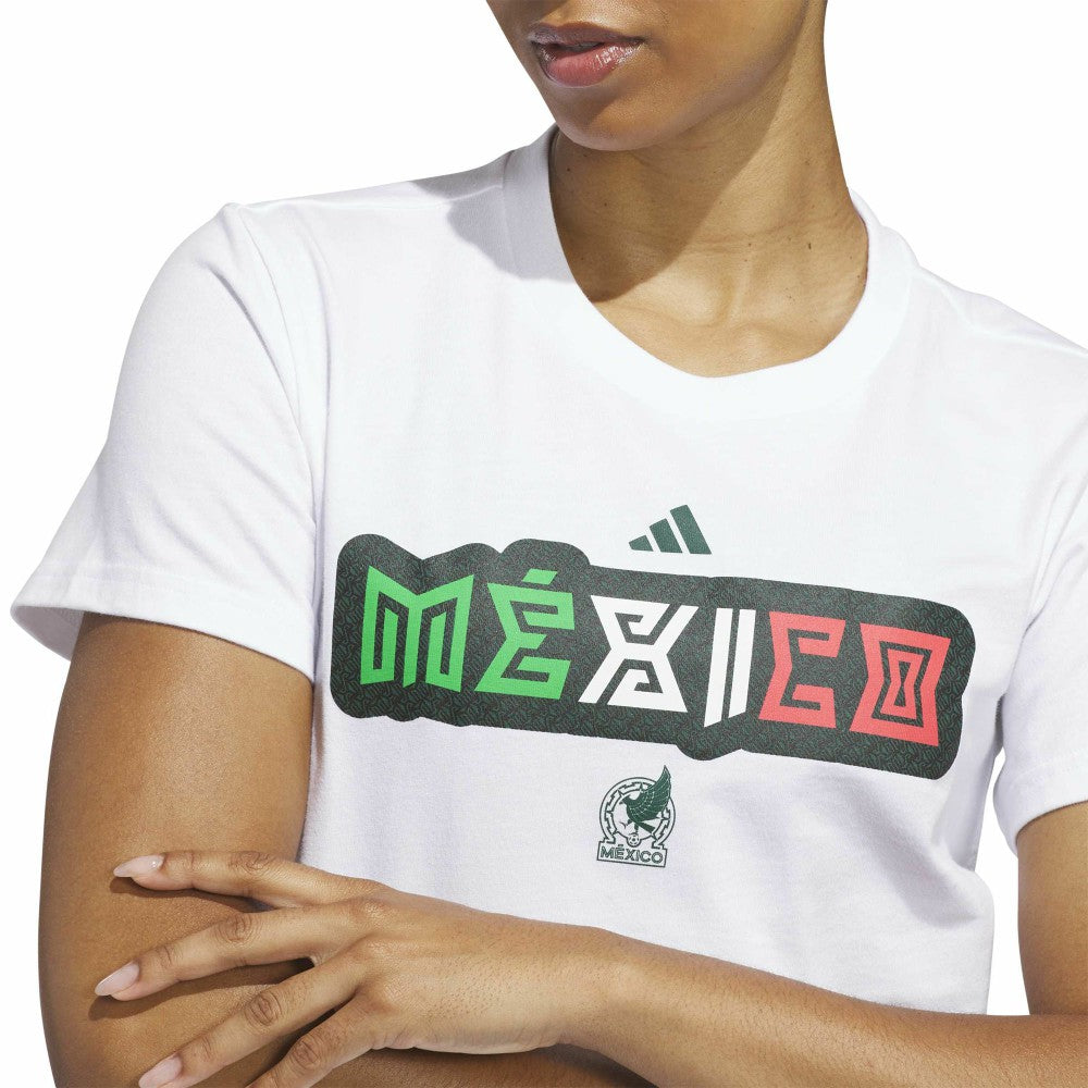 Mexico National Team Women's Jersey Hook T-Shirt - White | Adidas shop