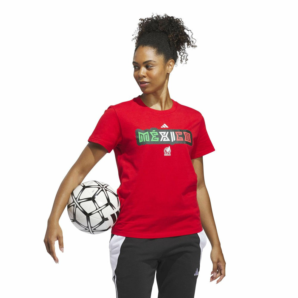 Mexico National Team Women's Jersey Hook T-Shirt - Red | Adidas discount