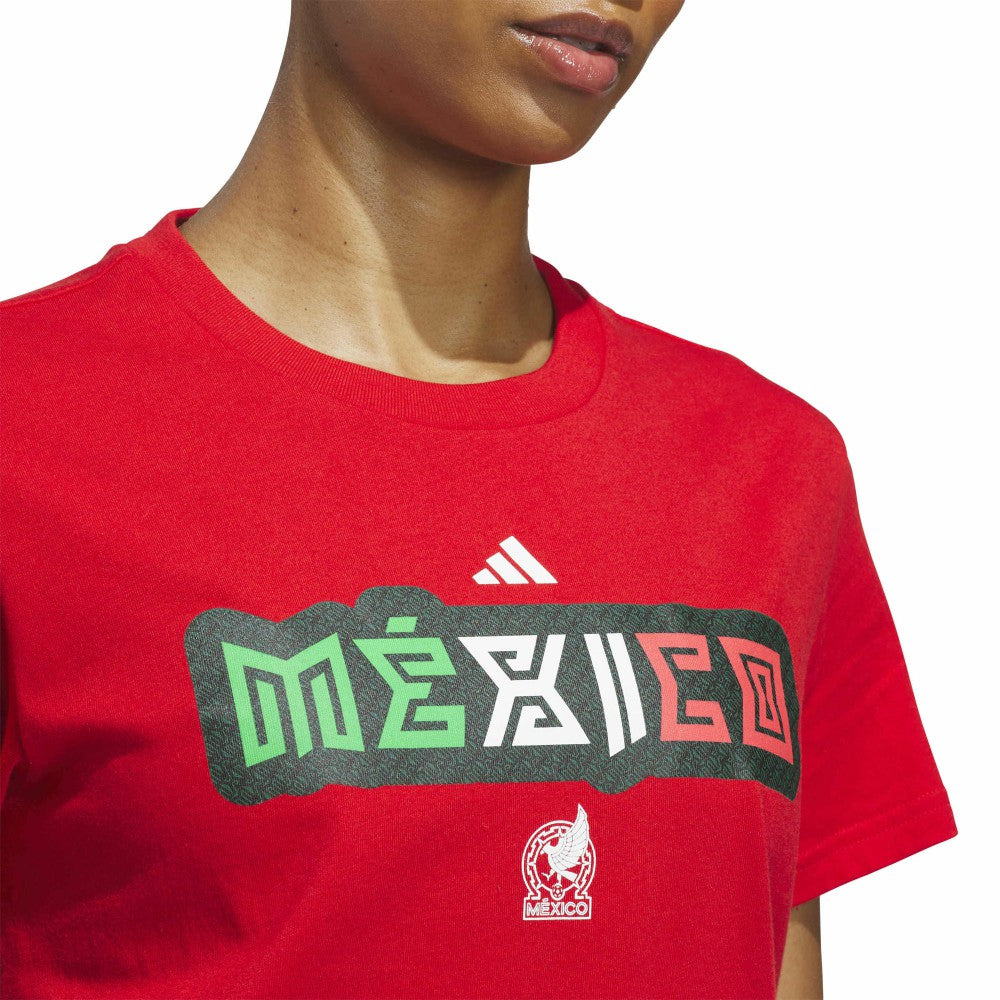Mexico National Team Women's Jersey Hook T-Shirt - Red | Adidas discount