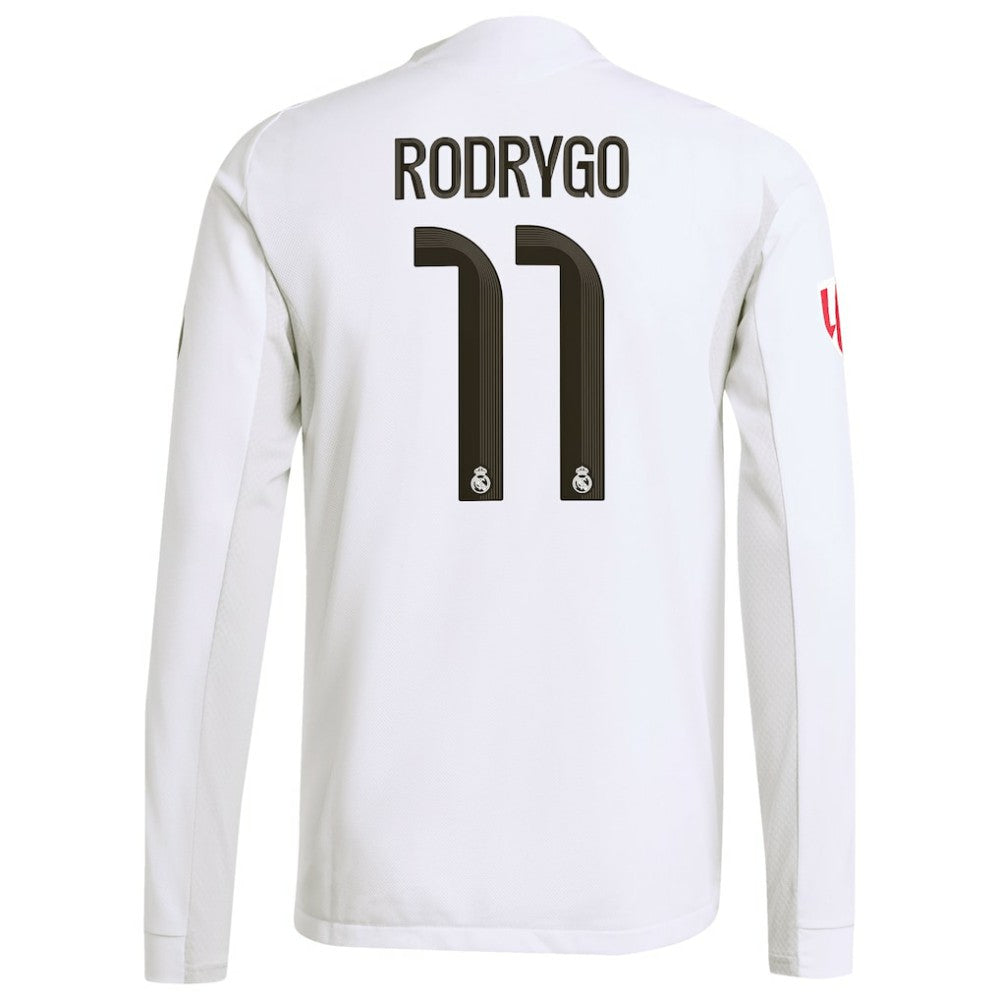 Rodrygo Real Madrid 2025/26 Home Long Sleeve Jersey - White | Adidas sale