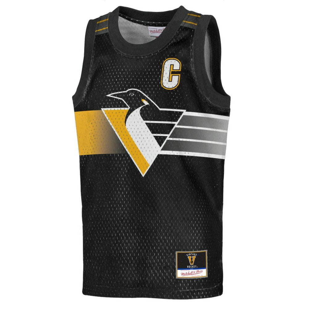 Mario Lemieux Pittsburgh Penguins Mitchell & Ness Youth Maxxed Out Fashion Basketball Jersey Black