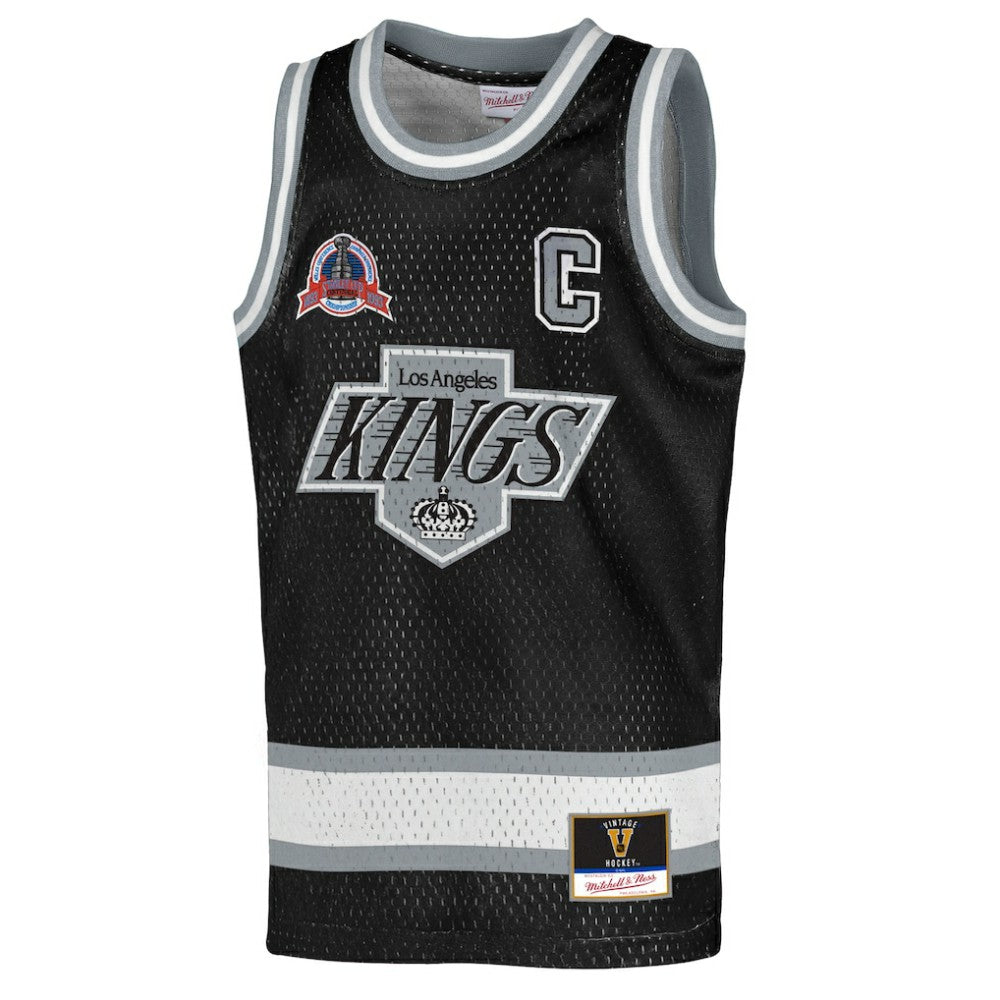 Wayne Gretzky Los Angeles Kings Mitchell & Ness Youth Maxxed Out Fashion Basketball Jersey Black