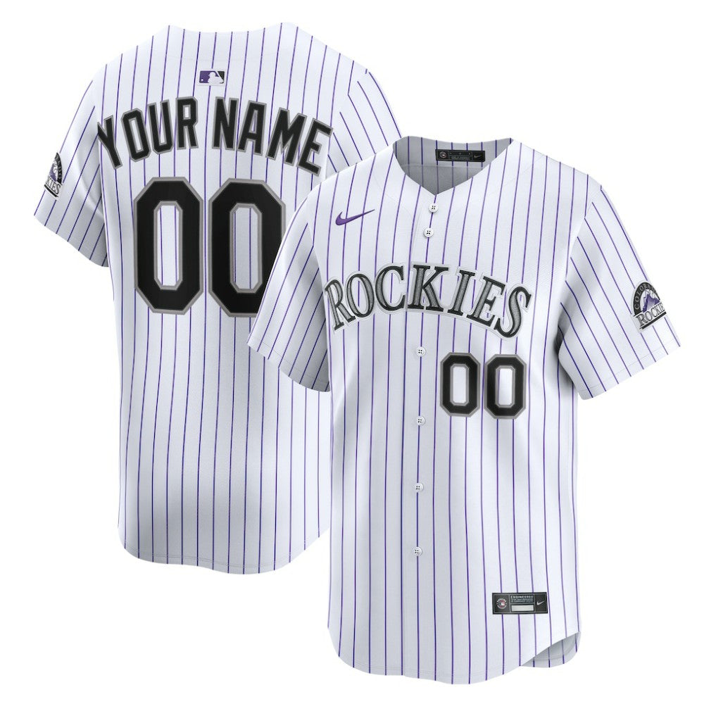 Colorado Rockies Youth Home Custom Limited Jersey - White | Nike