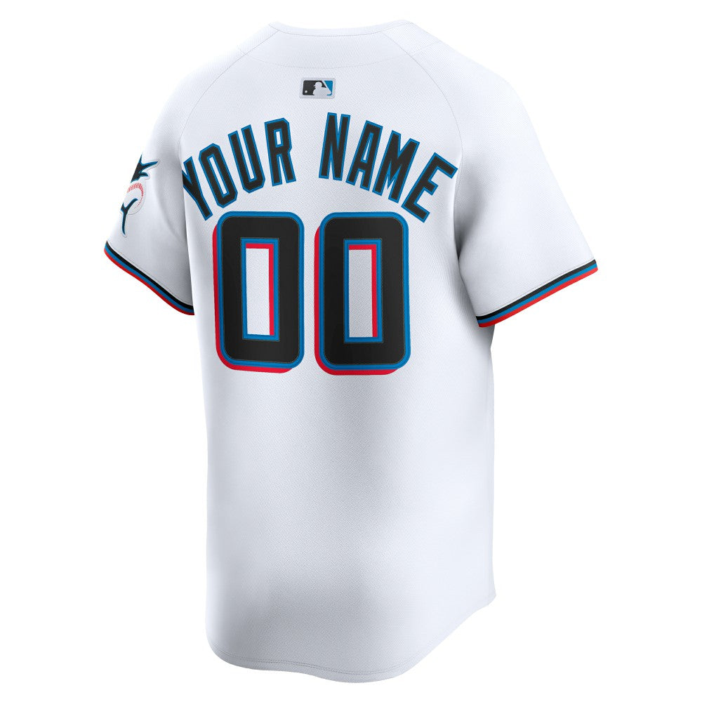 Miami Marlins Youth Home Custom Limited Jersey - White | Nike