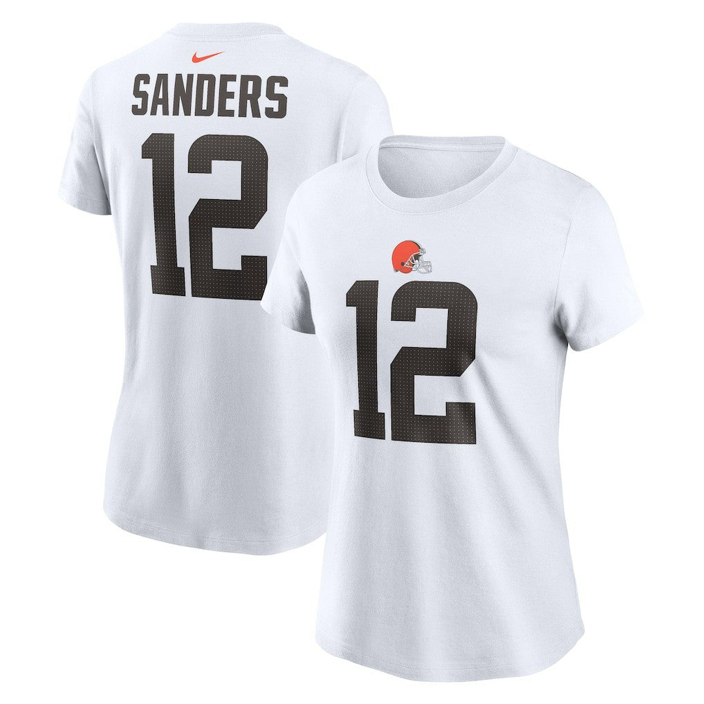 Shedeur Sanders Cleveland Browns Women's 2025 NFL Draft Name & Number T-Shirt - White | Nike online
