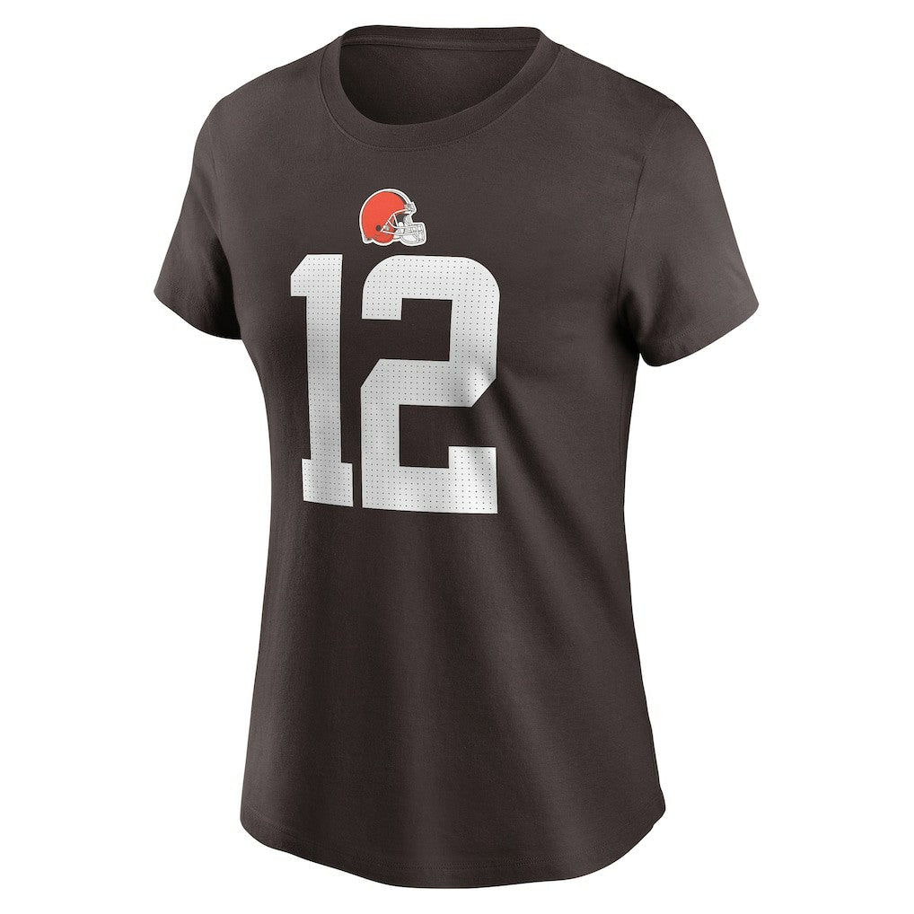 Shedeur Sanders Cleveland Browns Women's 2025 NFL Draft Name & Number T-Shirt - Brown | Nike for sale