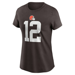 Shedeur Sanders Cleveland Browns Women's 2025 NFL Draft Name & Number T-Shirt - Brown | Nike for sale