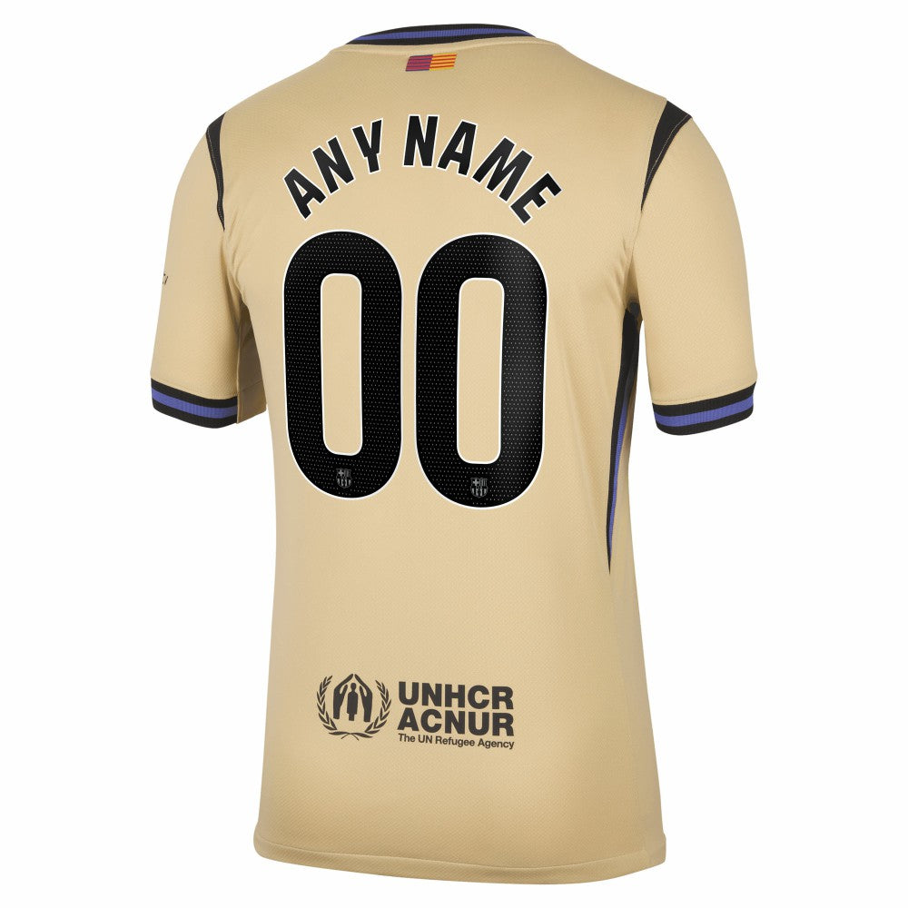 Barcelona 2025/26 Away Stadium Replica Custom Jersey - Gold | Nike outlet