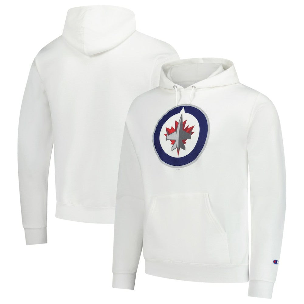 Winnipeg Jets Champion Primary Logo 1-Hit Pullover Hoodie White