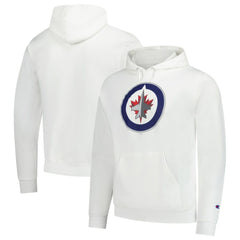 Winnipeg Jets Champion Primary Logo 1-Hit Pullover Hoodie White