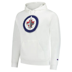 Winnipeg Jets Champion Primary Logo 1-Hit Pullover Hoodie White