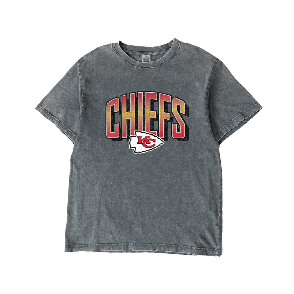 Kansas City Chiefs Gameday Couture Women's Peak Performance Oversized Snow Wash T-Shirt - Gray outlet