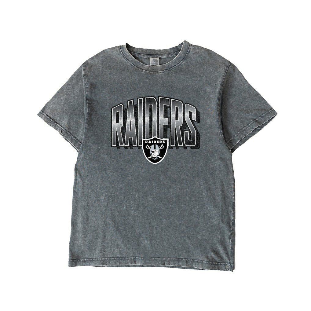 Las Vegas Raiders Gameday Couture Women's Peak Performance Oversized Snow Wash T-Shirt - Gray sale