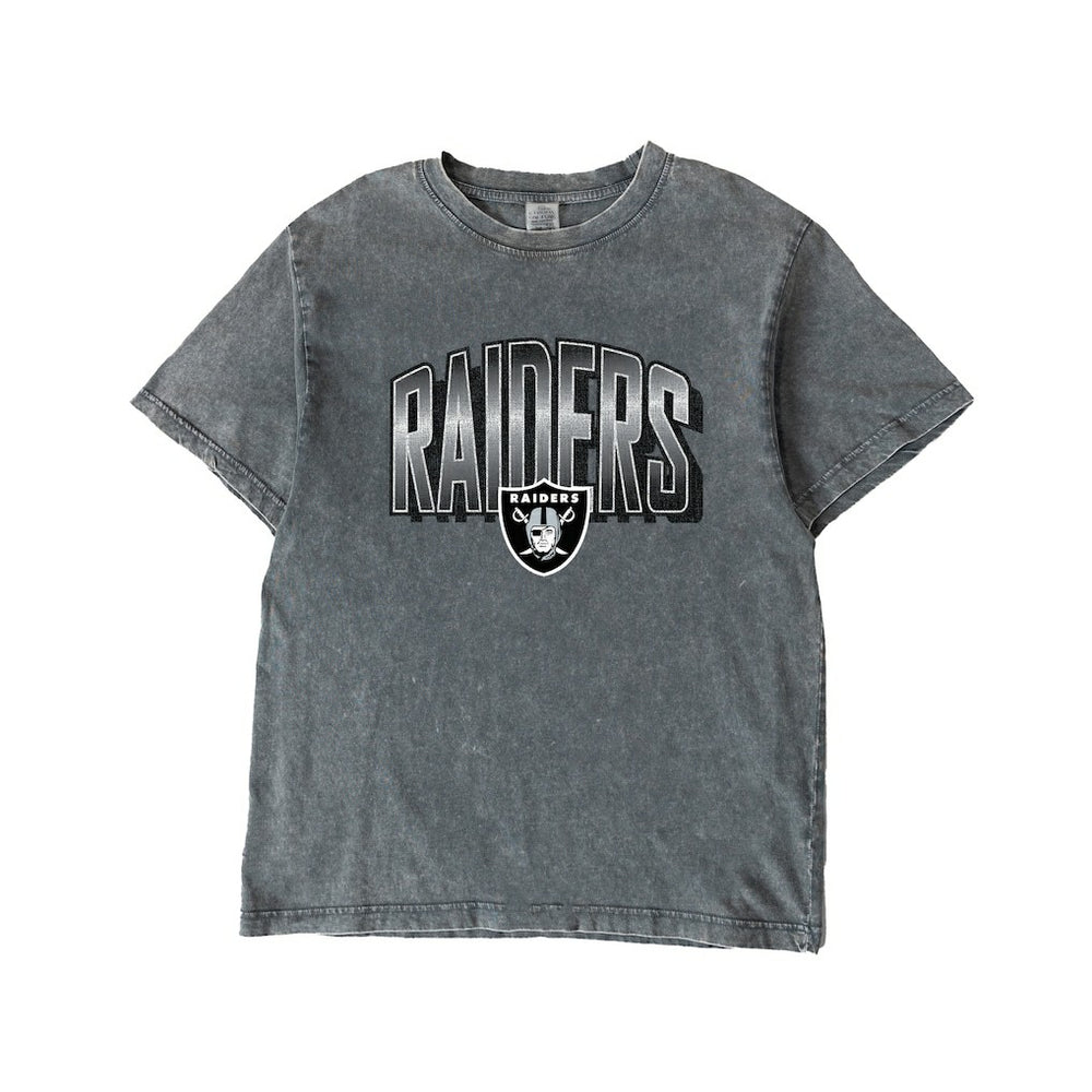 Las Vegas Raiders Gameday Couture Women's Peak Performance Oversized Snow Wash T-Shirt - Gray sale