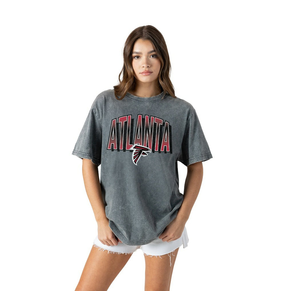 Atlanta Falcons Gameday Couture Women's Peak Performance Oversized Snow Wash T-Shirt - Gray discount