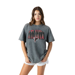 Atlanta Falcons Gameday Couture Women's Peak Performance Oversized Snow Wash T-Shirt - Gray discount