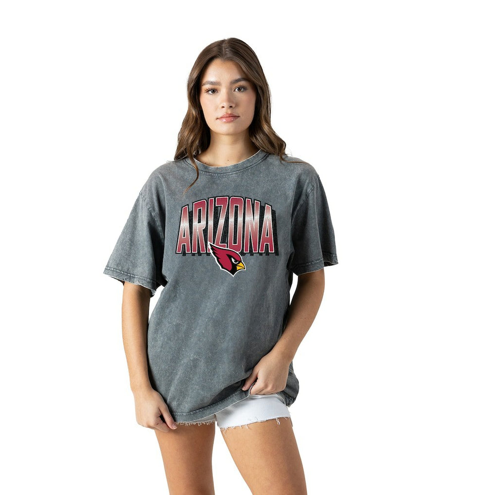 Arizona Cardinals Gameday Couture Women's Peak Performance Oversized Snow Wash T-Shirt - Gray cheap