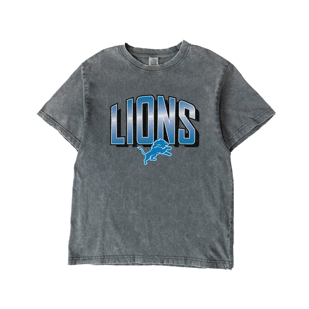 Detroit Lions Gameday Couture Women's Peak Performance Oversized Snow Wash T-Shirt - Gray online