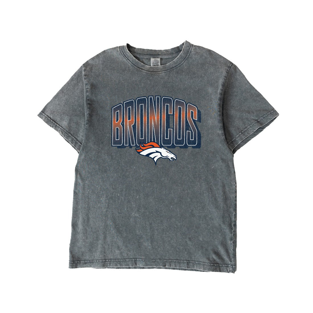 Denver Broncos Gameday Couture Women's Peak Performance Oversized Snow Wash T-Shirt - Gray outlet