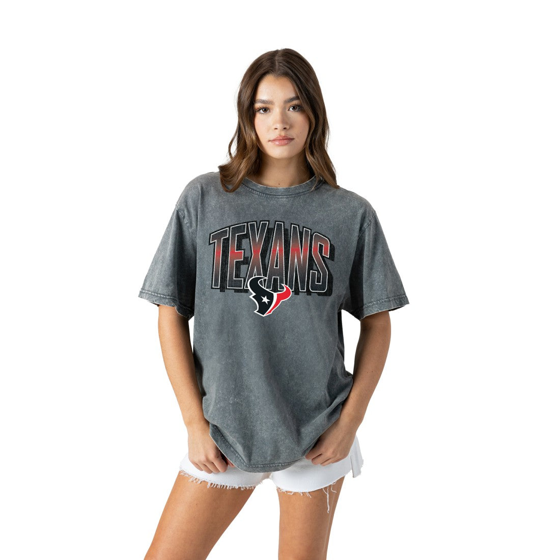Houston Texans Gameday Couture Women's Peak Performance Oversized Snow Wash T-Shirt - Gray outlet