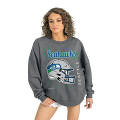 Seattle Seahawks Gameday Couture Women's Ready to Rumble Premium Fleece Pullover Sweatshirt - Gray cheap