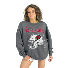 Arizona Cardinals Gameday Couture Women's Ready to Rumble Premium Fleece Pullover Sweatshirt - Gray online