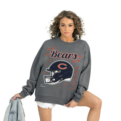 Chicago Bears Gameday Couture Women's Ready to Rumble Premium Fleece Pullover Sweatshirt - Gray cheap