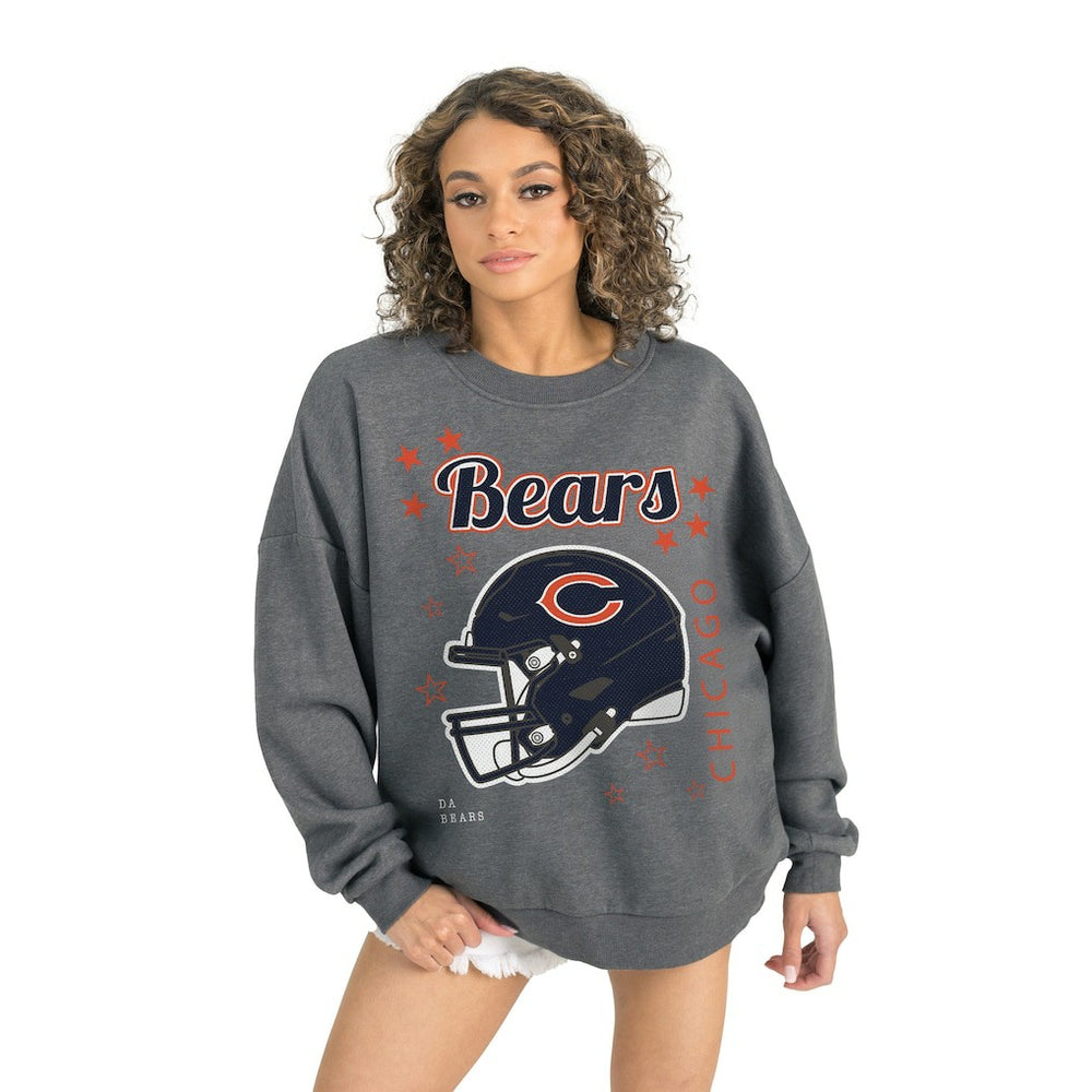 Chicago Bears Gameday Couture Women's Ready to Rumble Premium Fleece Pullover Sweatshirt - Gray cheap
