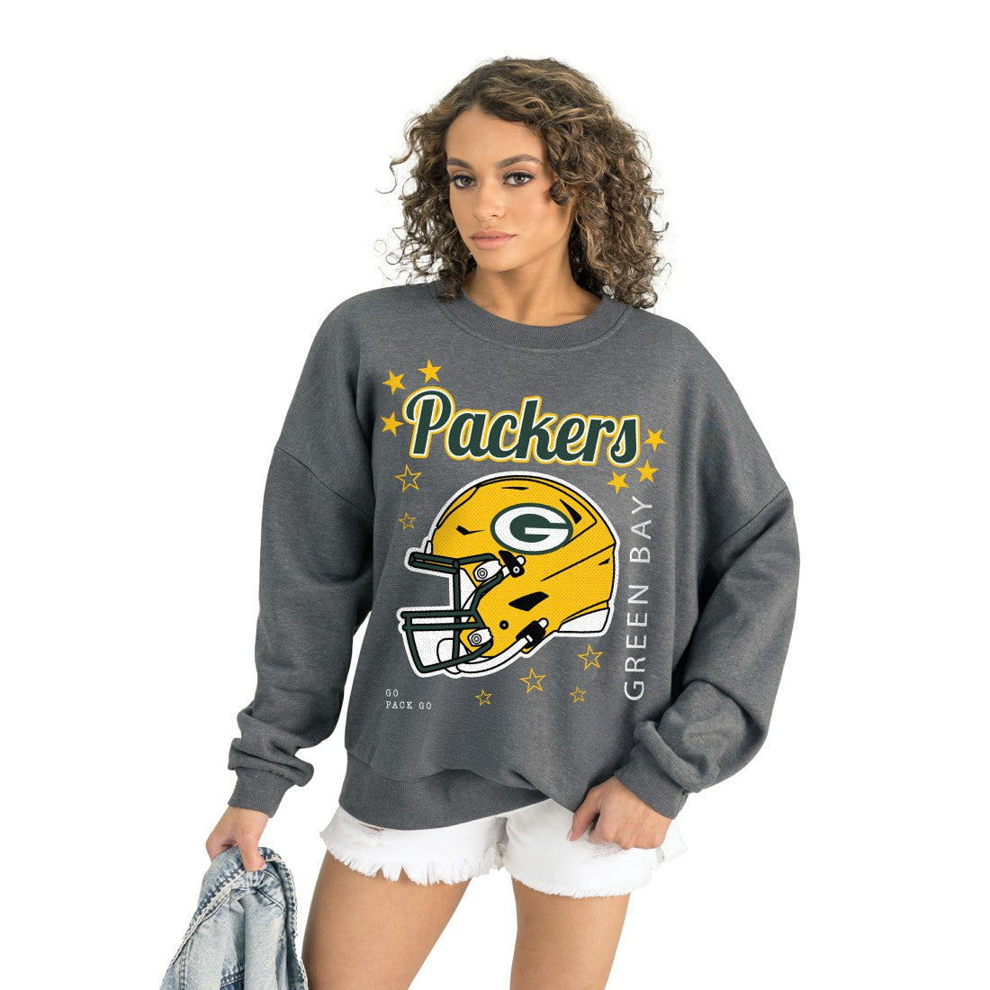 Green Bay Packers Gameday Couture Women's Ready to Rumble Premium Fleece Pullover Sweatshirt - Gray outlet