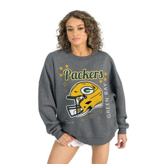 Green Bay Packers Gameday Couture Women's Ready to Rumble Premium Fleece Pullover Sweatshirt - Gray outlet