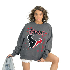 Houston Texans Gameday Couture Women's Ready to Rumble Premium Fleece Pullover Sweatshirt - Gray online