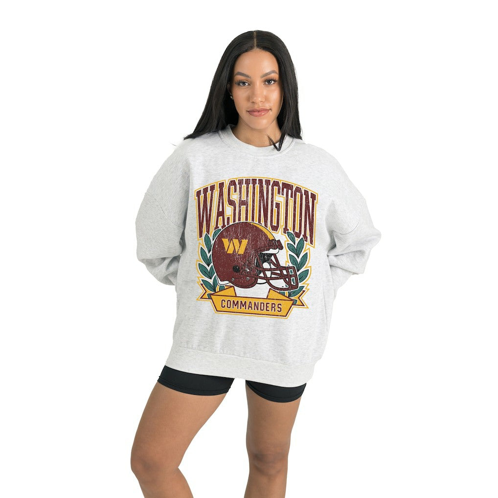 Washington Commanders Gameday Couture Women's Heritage Premium Fleece Pullover Sweatshirt - Gray on sale