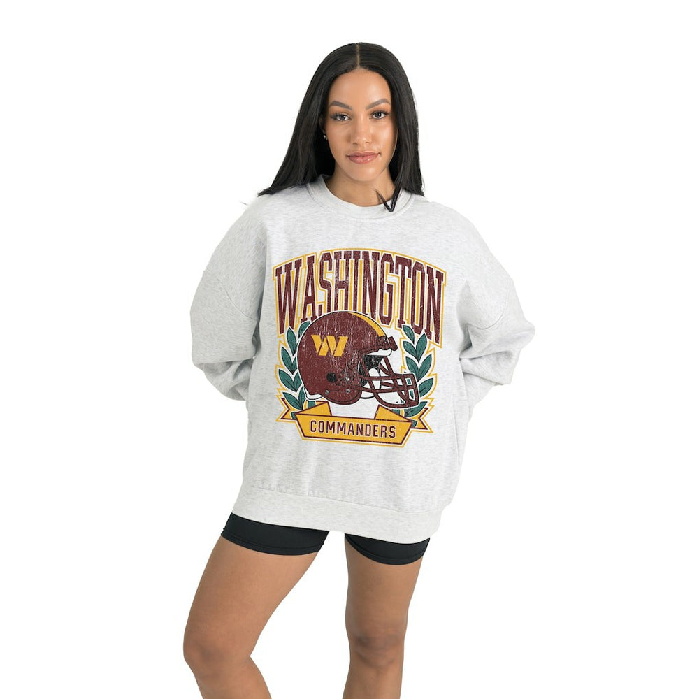 Washington Commanders Gameday Couture Women's Heritage Premium Fleece Pullover Sweatshirt - Gray on sale