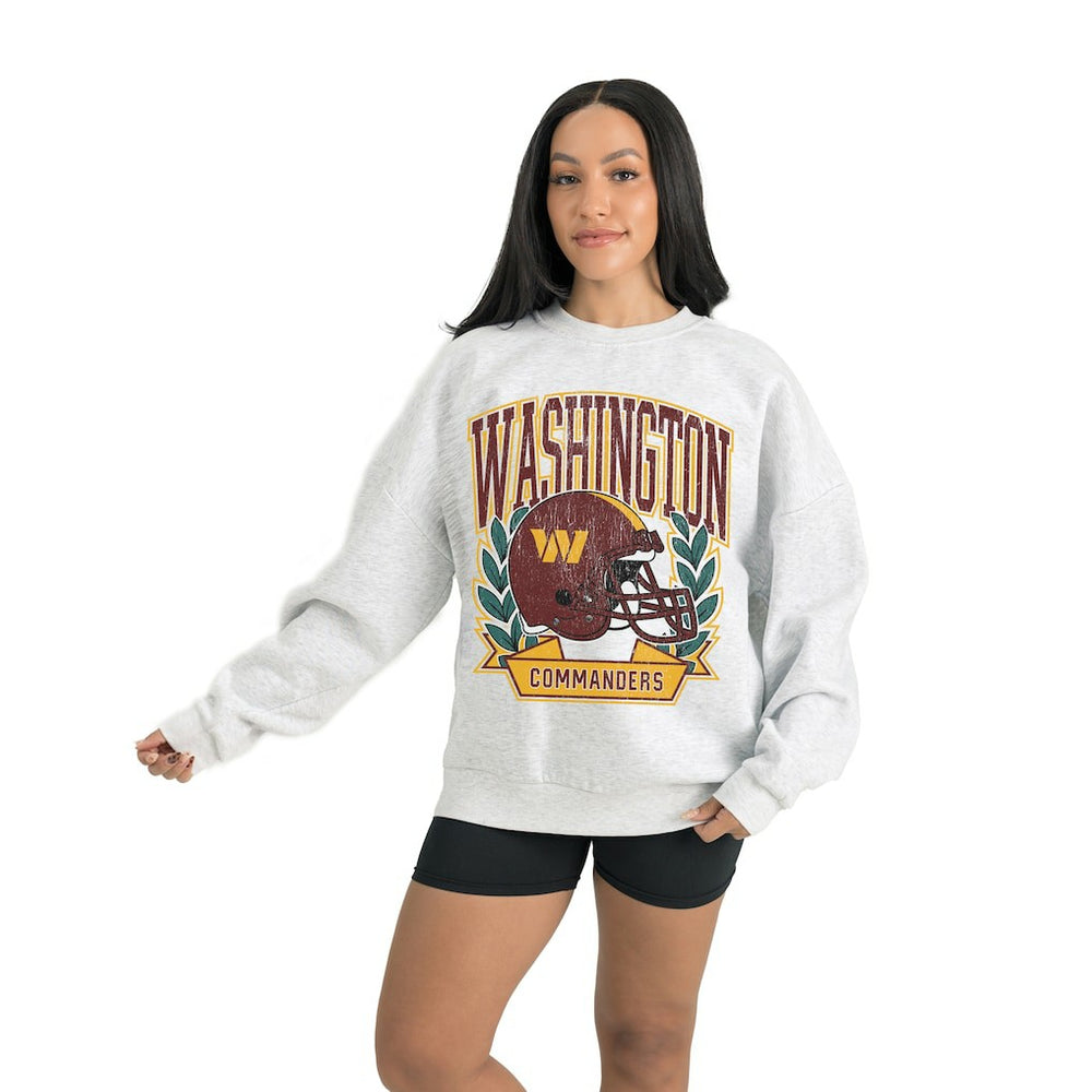 Washington Commanders Gameday Couture Women's Heritage Premium Fleece Pullover Sweatshirt - Gray on sale