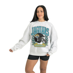 Jacksonville Jaguars Gameday Couture Women's Heritage Premium Fleece Pullover Sweatshirt - Gray cheap
