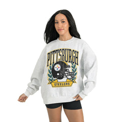 Pittsburgh Steelers Gameday Couture Women's Heritage Premium Fleece Pullover Sweatshirt - Gray online