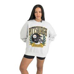 Pittsburgh Steelers Gameday Couture Women's Heritage Premium Fleece Pullover Sweatshirt - Gray online