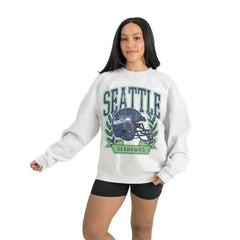 Seattle Seahawks Gameday Couture Women's Heritage Premium Fleece Pullover Sweatshirt - Gray sale