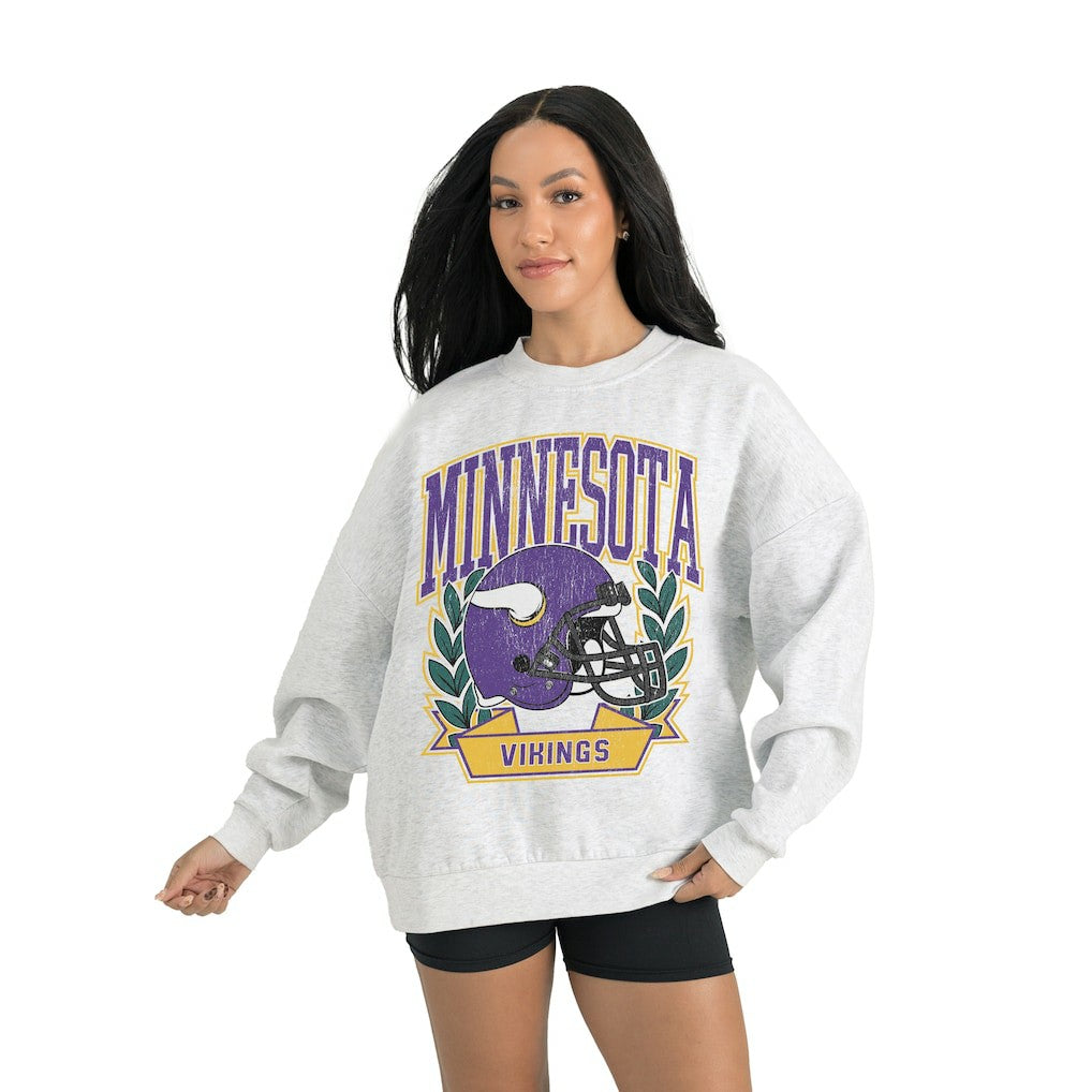 Minnesota Vikings Gameday Couture Women's Heritage Premium Fleece Pullover Sweatshirt - Gray online