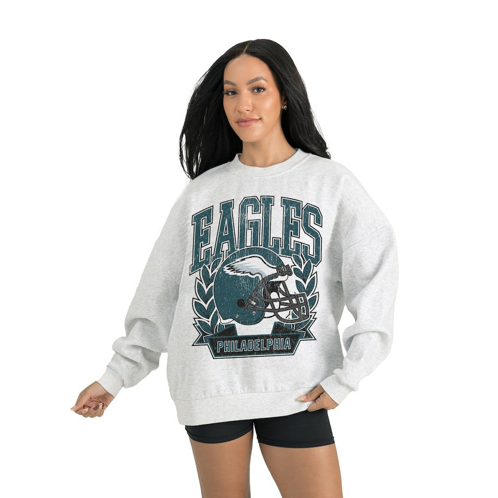 Philadelphia Eagles Gameday Couture Women's Heritage Premium Fleece Pullover Sweatshirt - Gray cheap