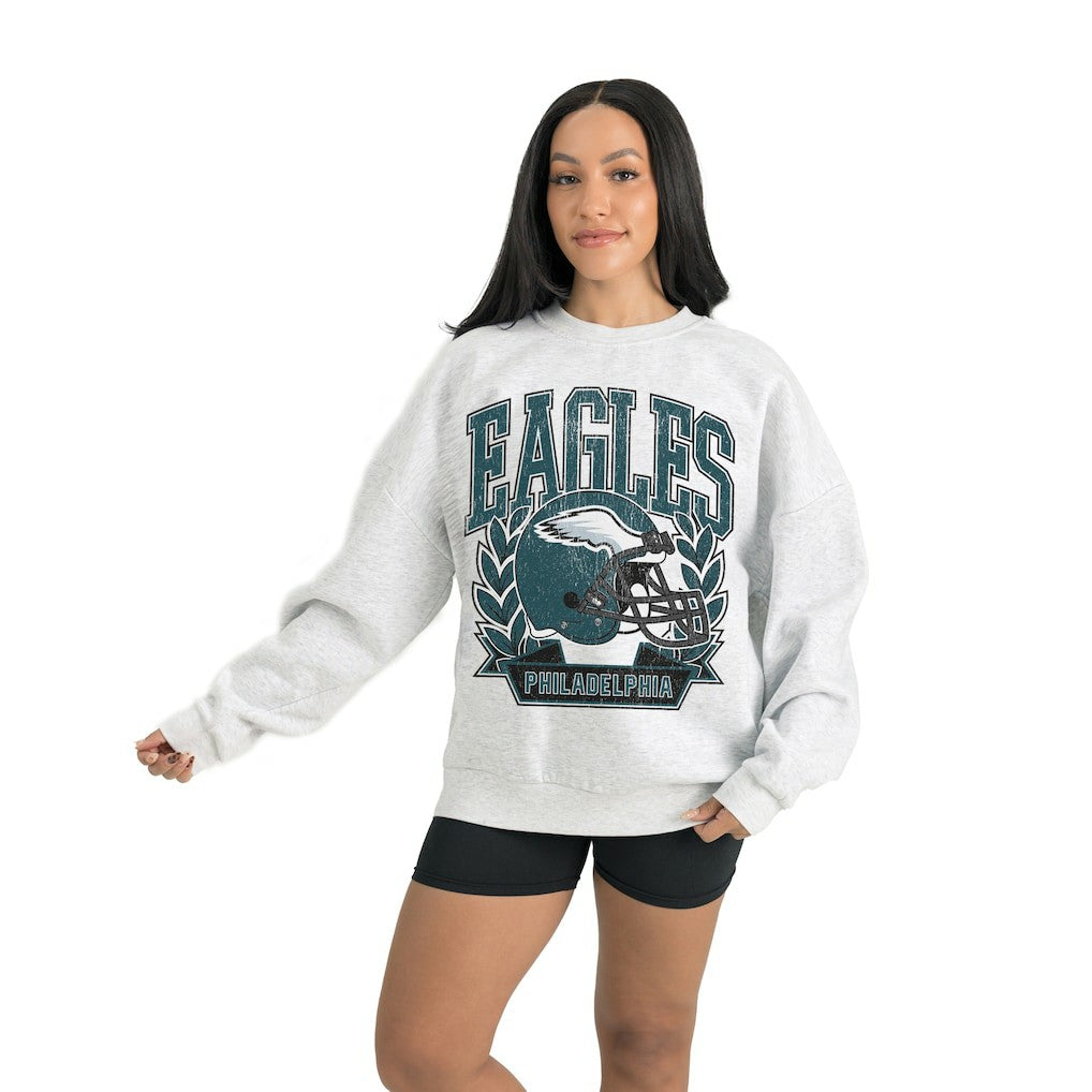 Philadelphia Eagles Gameday Couture Women's Heritage Premium Fleece Pullover Sweatshirt - Gray cheap