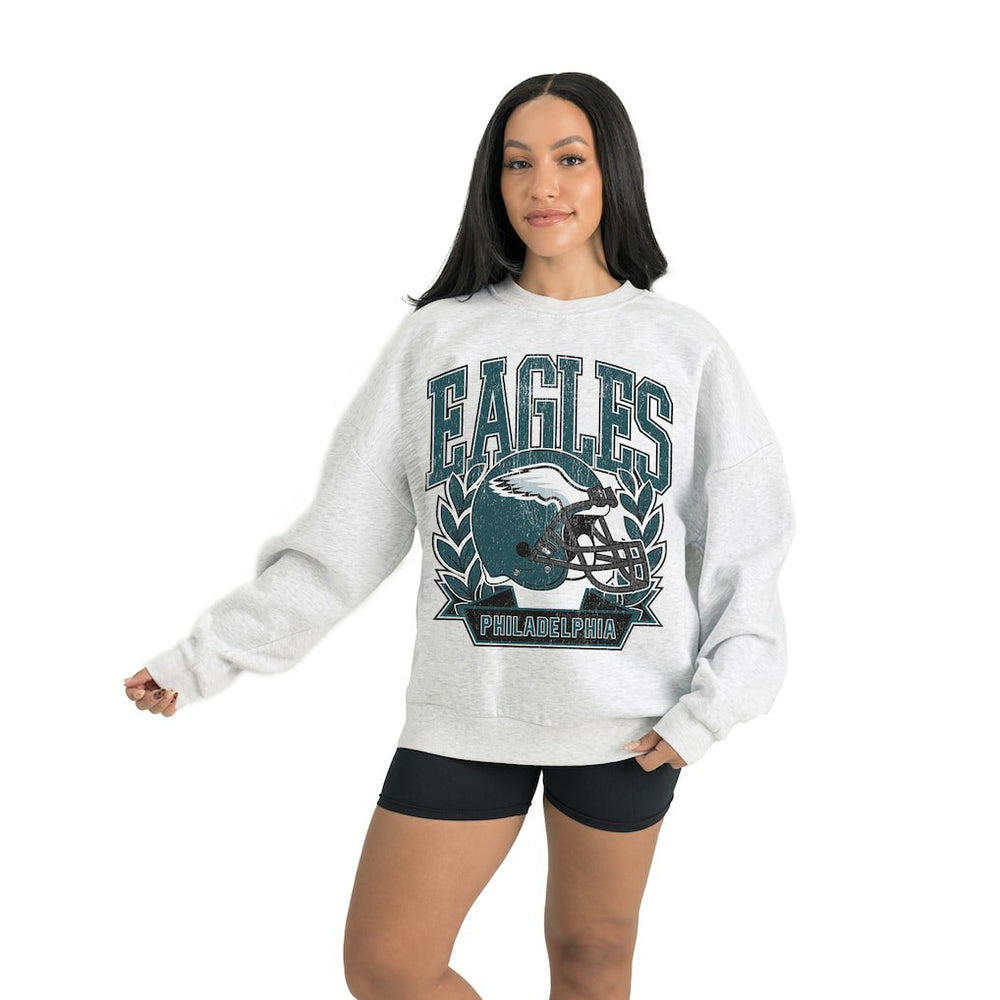 Philadelphia Eagles Gameday Couture Women's Heritage Premium Fleece Pullover Sweatshirt - Gray cheap