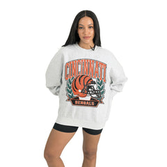 Cincinnati Bengals Gameday Couture Women's Heritage Premium Fleece Pullover Sweatshirt - Gray sale