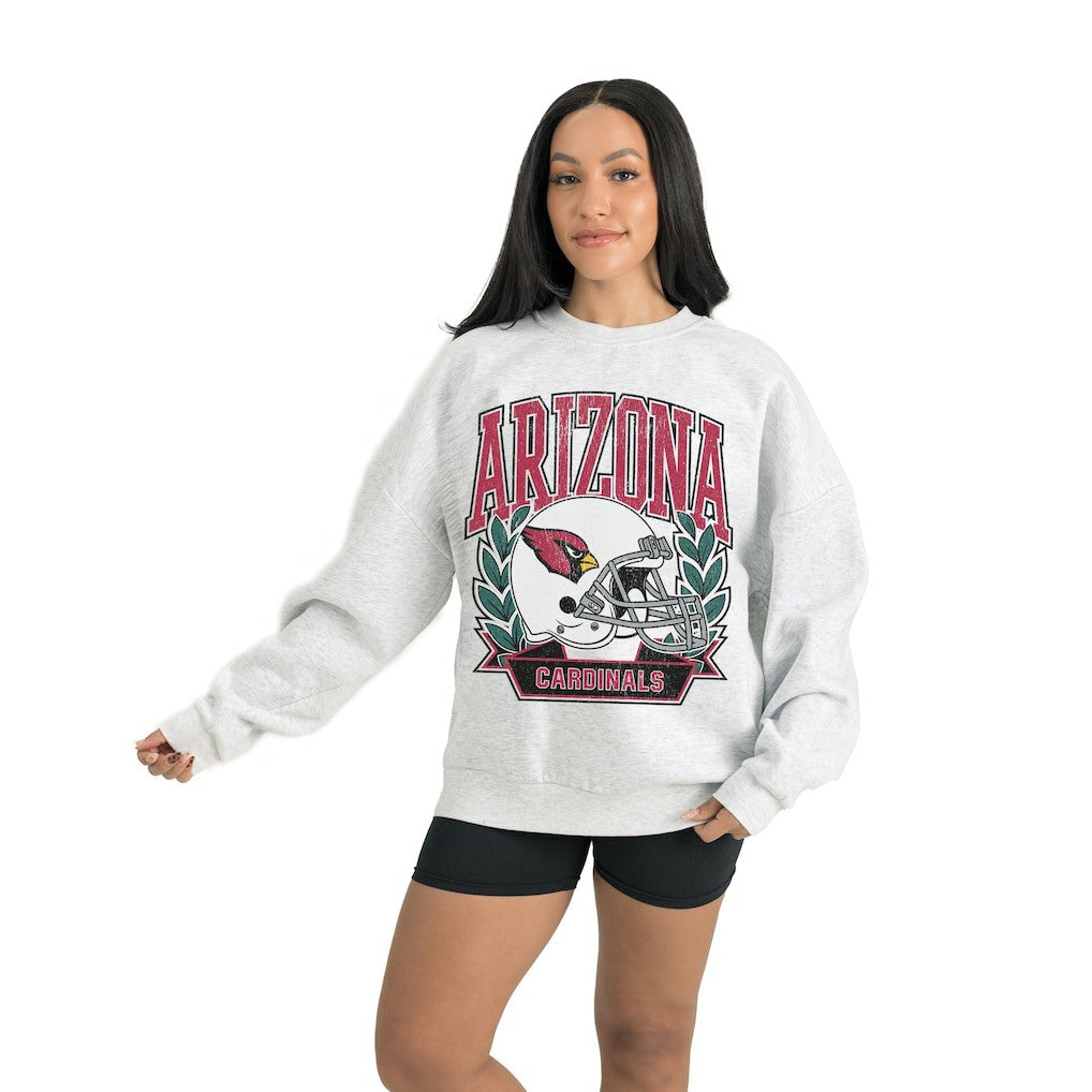 Arizona Cardinals Gameday Couture Women's Heritage Premium Fleece Pullover Sweatshirt - Gray cheap