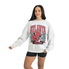 Atlanta Falcons Gameday Couture Women's Heritage Premium Fleece Pullover Sweatshirt - Gray online